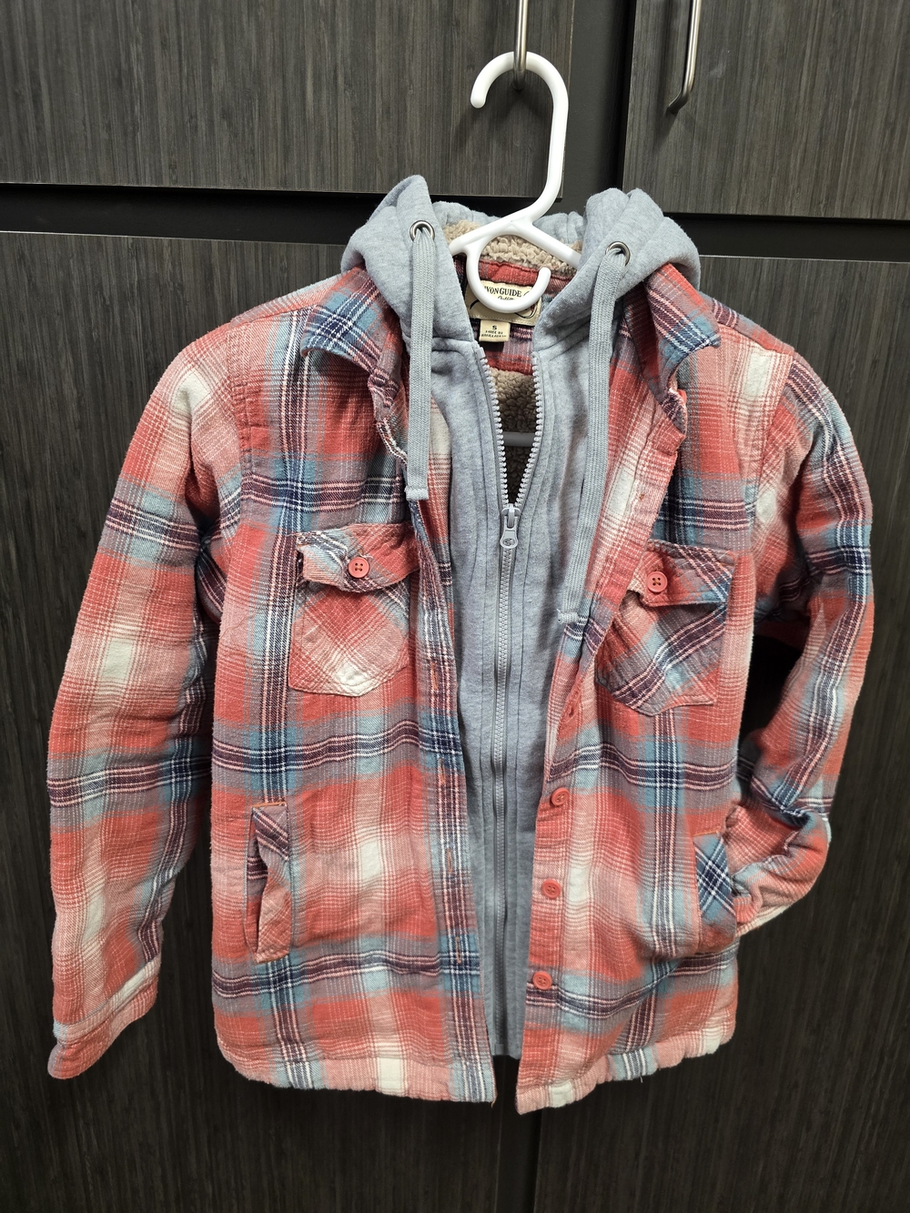 Canyon Guide Outfitters Sherpa Lined Hooded Plaid Flannel Jacket Women's Small